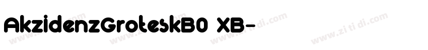 AkzidenzGroteskB0 XB字体转换